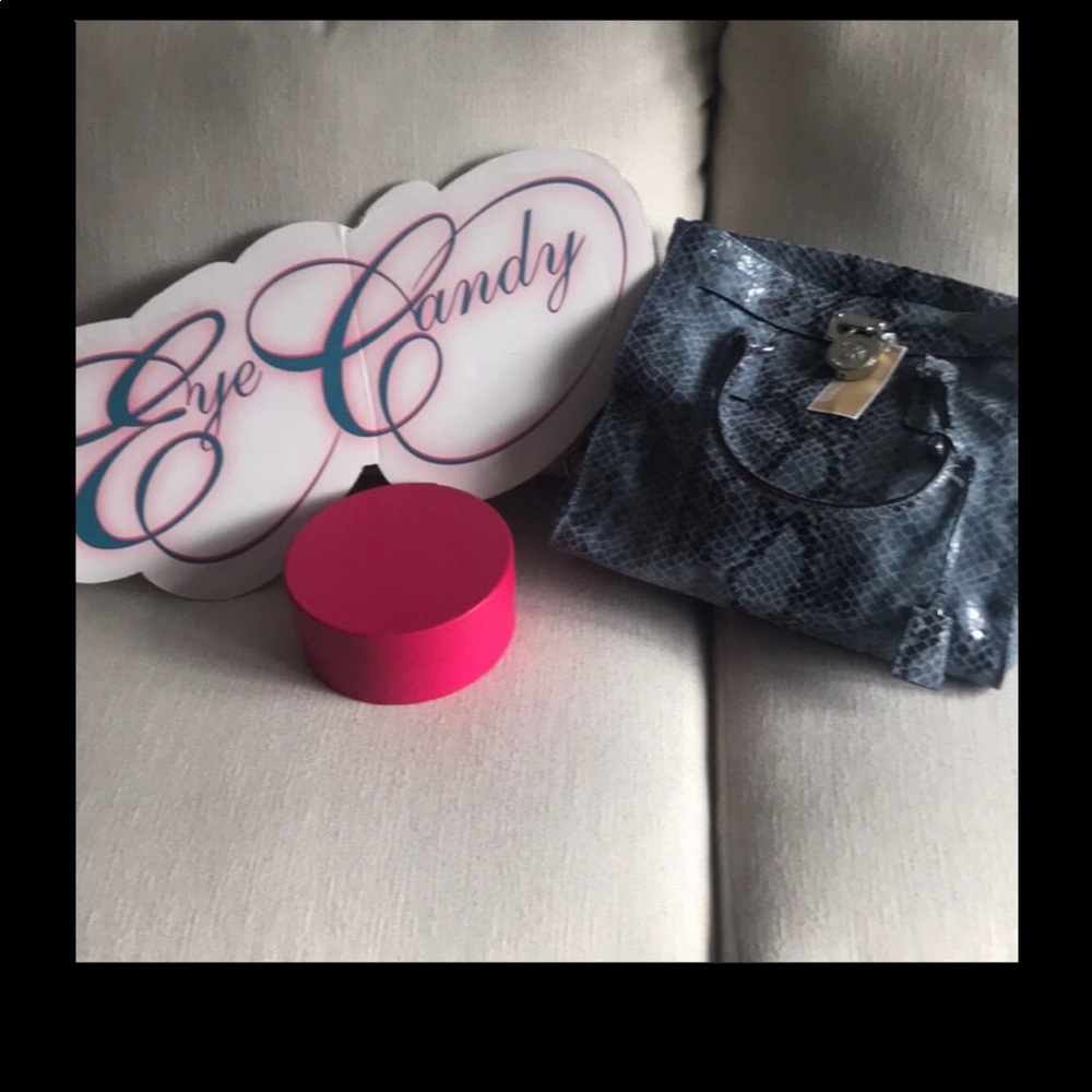 Michael Michael Kors Hamilton Python Blue Denim - image 1